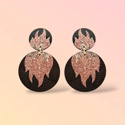 Boucles d'oreilles en cuir Chili Pepper