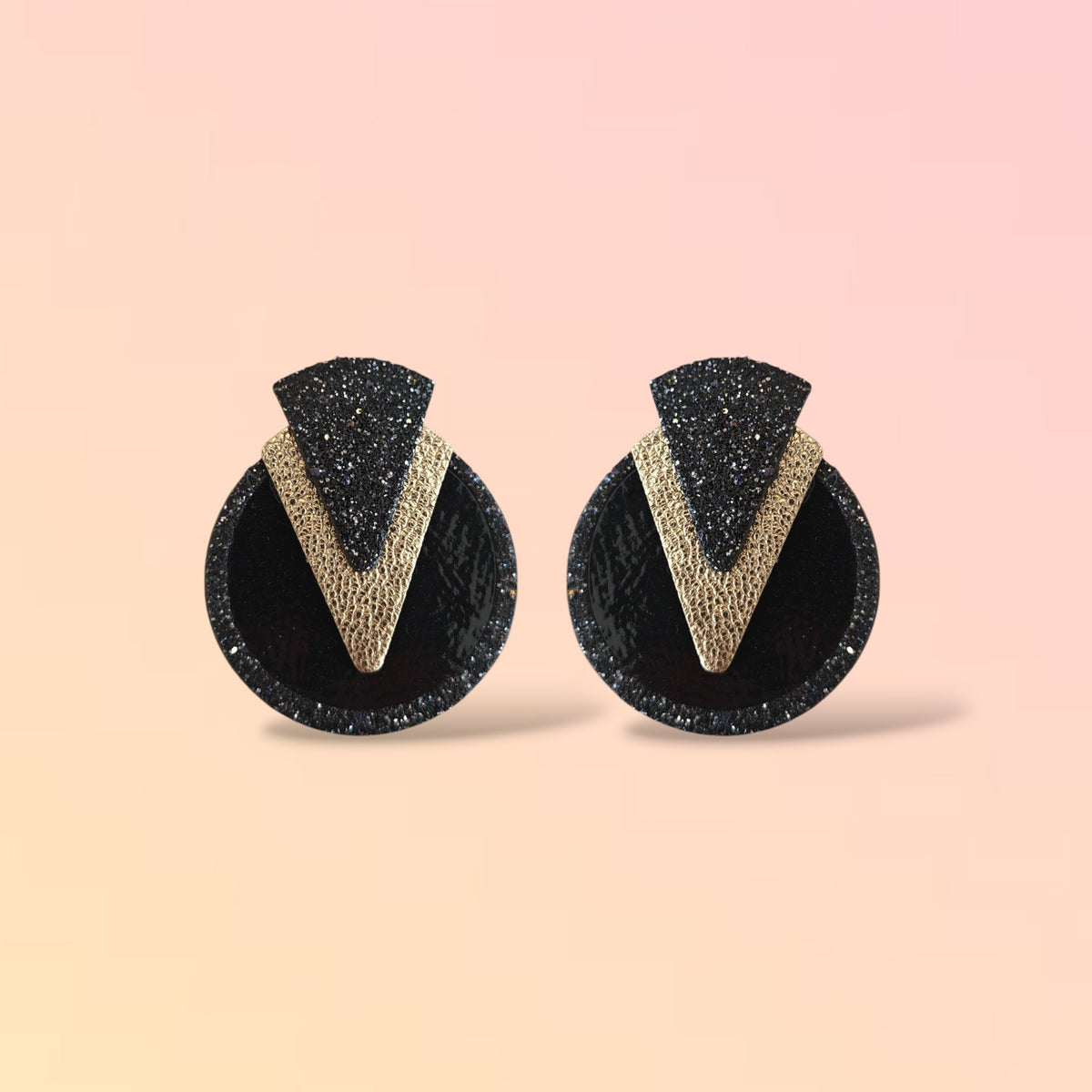 Boucles d'oreilles en cuir Pixie Glitter