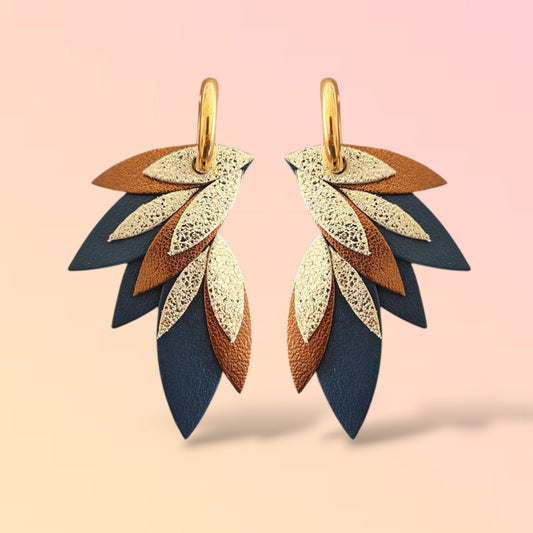 Boucles d'oreilles en cuir Miss Fidji (Créoles)