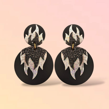 Boucles d'oreilles en cuir Chili Pepper Glitter