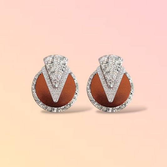 Boucles d'oreilles en cuir Pixie Glitter