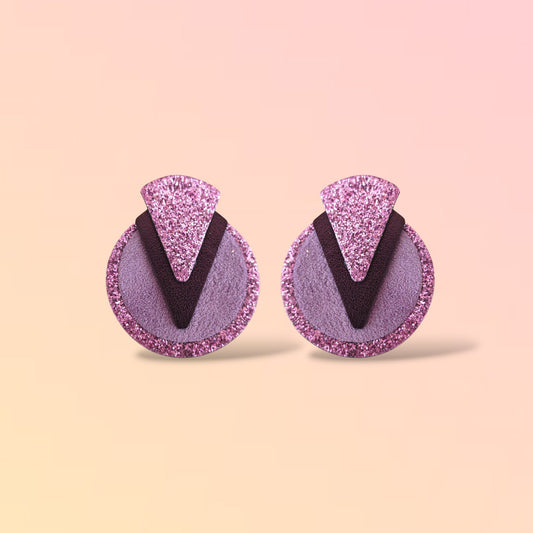 Boucles d'oreilles en cuir Pixie Glitter
