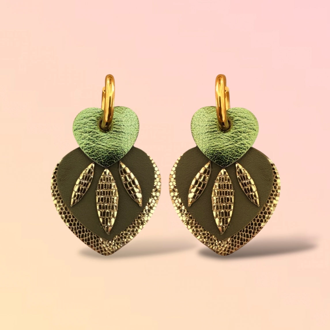 Boucles d'oreilles en cuir Valentina (créoles)