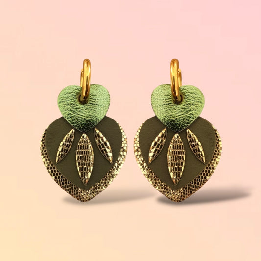 Boucles d'oreilles en cuir Valentina (créoles)