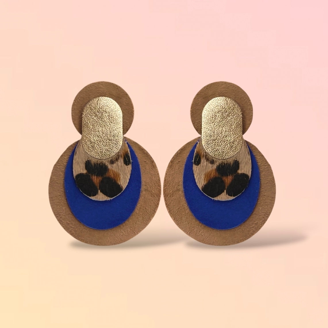 Boucles d'oreilles en cuir Moby