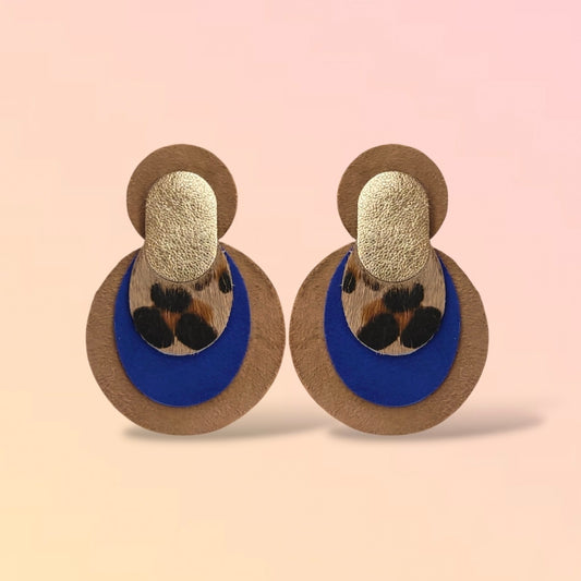 Boucles d'oreilles en cuir Moby