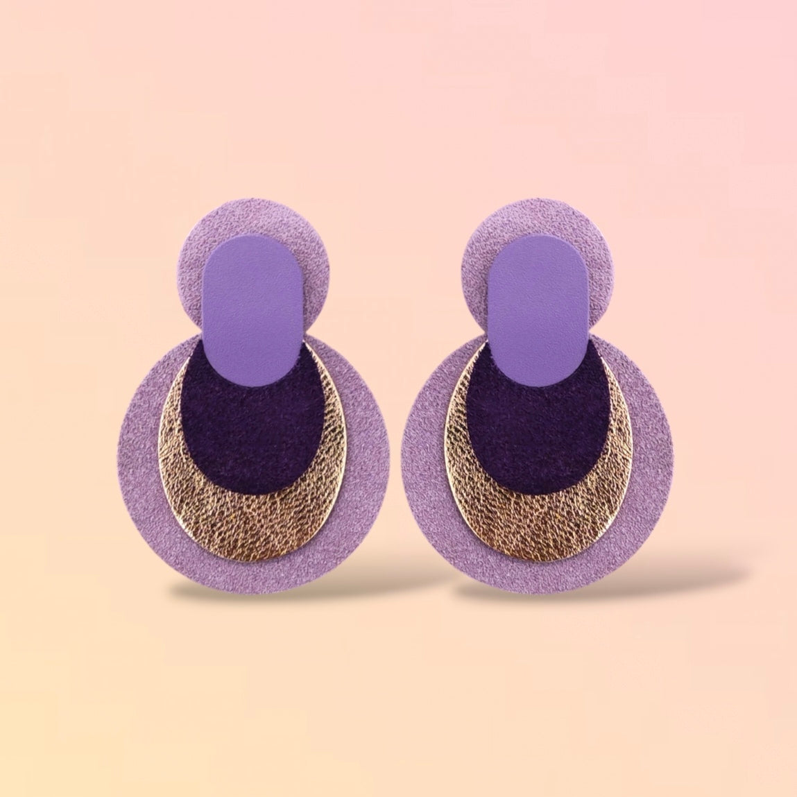 Boucles d'oreilles en cuir Moby