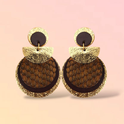 Boucles d'oreilles en cuir Nomade