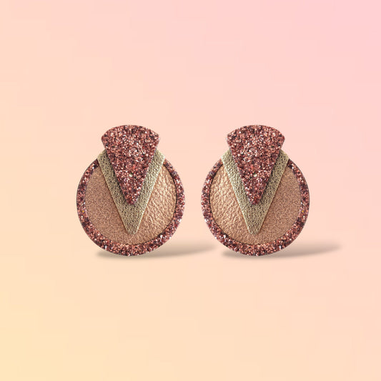 Boucles d'oreilles en cuir Pixie Glitter