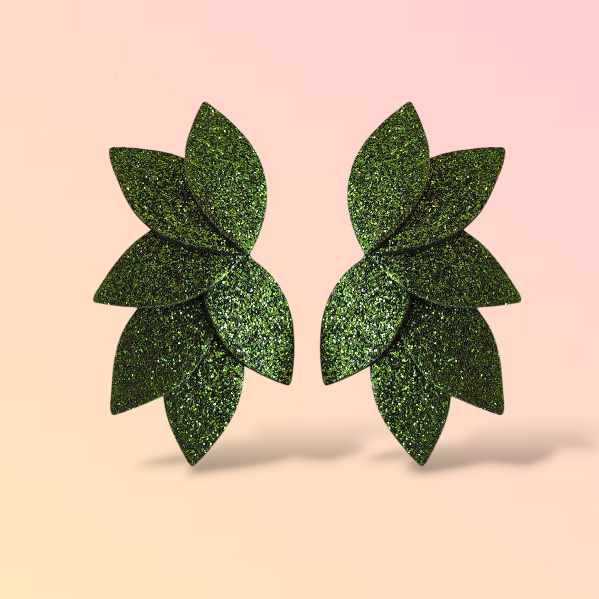 Boucles d'oreilles en cuir Dahlia XL Glitter