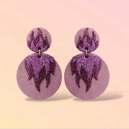 Boucles d'oreilles en cuir Chili Pepper Glitter