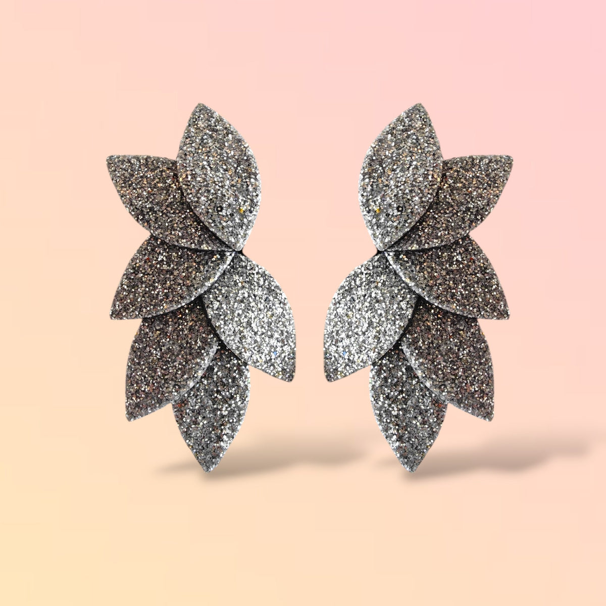 Boucles d'oreilles en cuir Dahlia XL Glitter