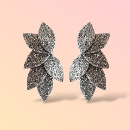 Boucles d'oreilles en cuir Dahlia XL Glitter