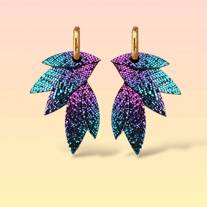 Boucles d'oreilles en cuir Fidji (Créoles)