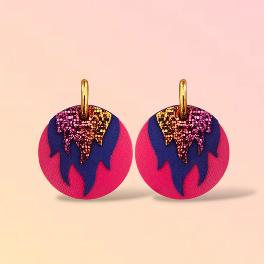 Boucles d'oreilles en cuir Chili (créoles)