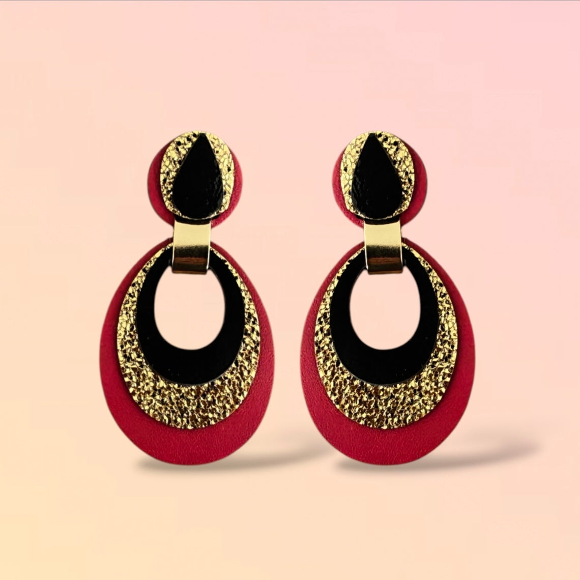 Boucles d'oreilles en cuir Mona