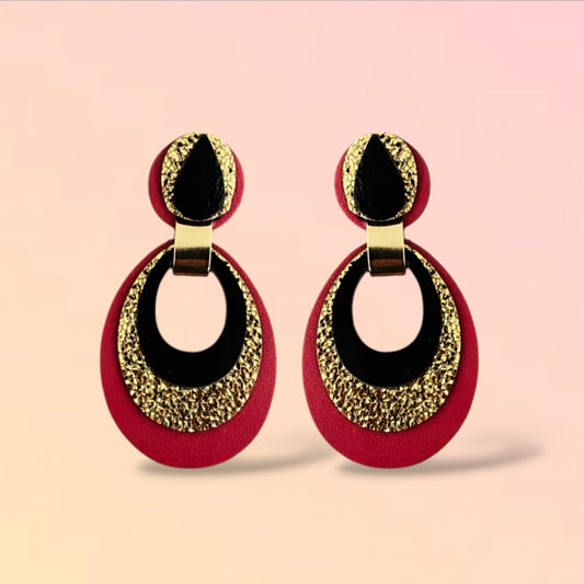 Boucles d'oreilles en cuir Mona