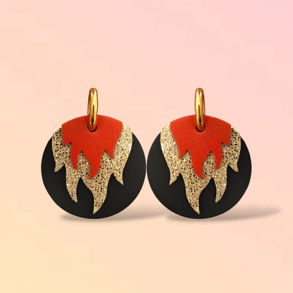 Boucles d'oreilles en cuir Chili (créoles)