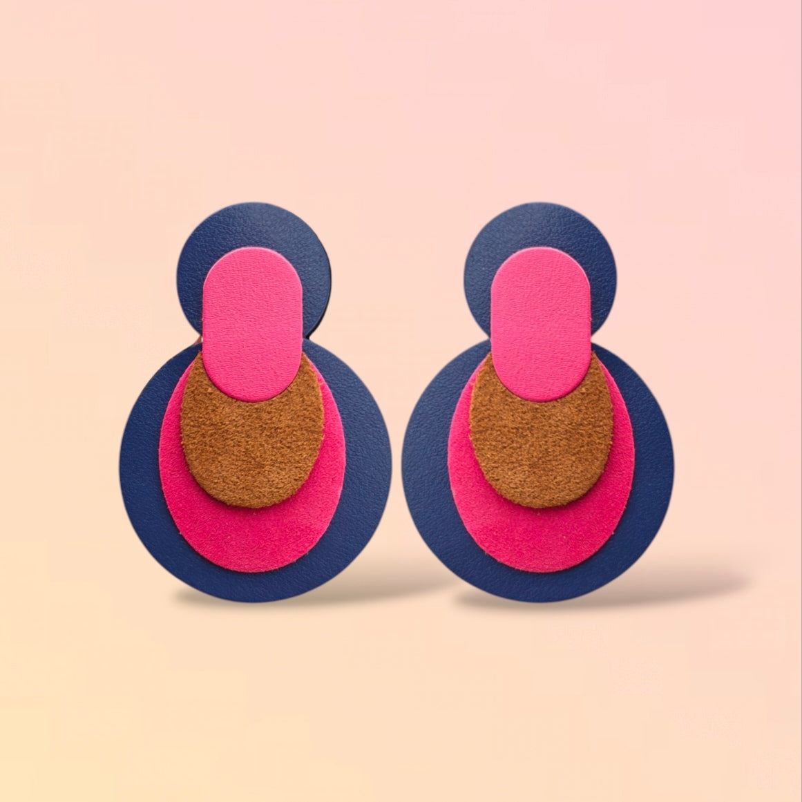 Boucles d'oreilles en cuir Moby