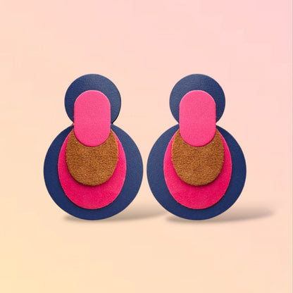 Boucles d'oreilles en cuir Moby