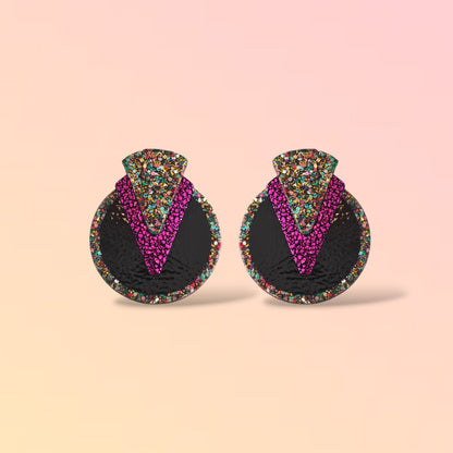 Boucles d'oreilles en cuir Pixie Glitter