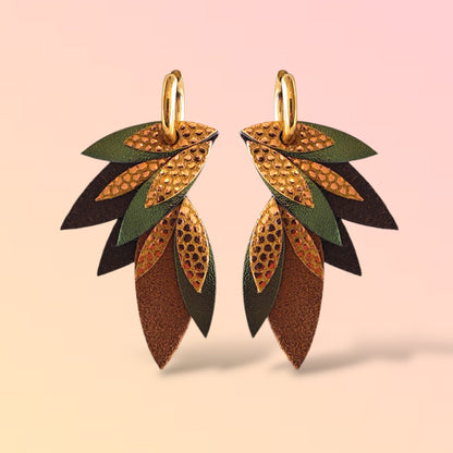 Boucles d'oreilles en cuir Miss Fidji (Créoles)