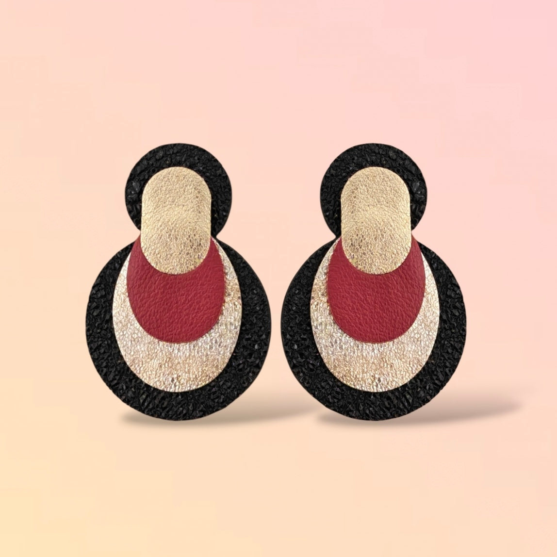 Boucles d'oreilles en cuir Moby