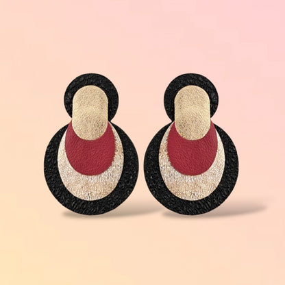 Boucles d'oreilles en cuir Moby