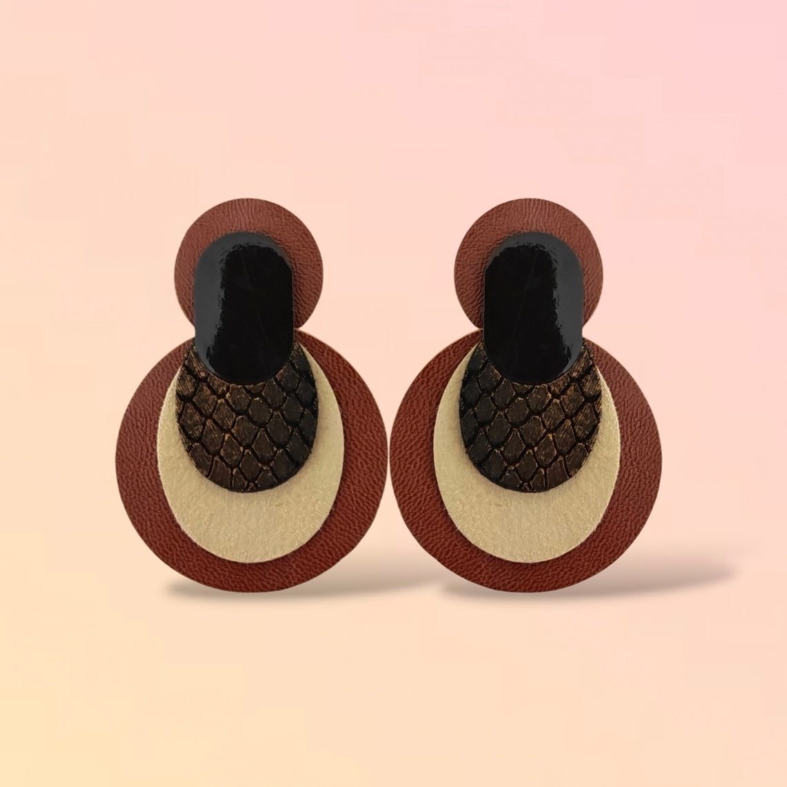 Boucles d'oreilles en cuir Moby