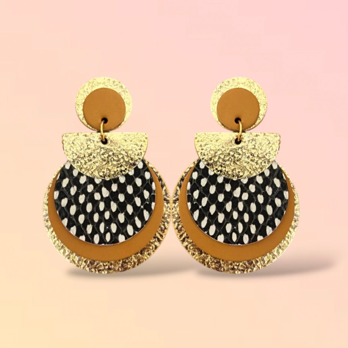 Boucles d'oreilles en cuir Nomade