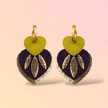 Boucles d'oreilles en cuir Valentina (créoles)