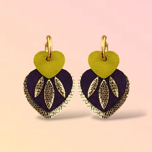 Boucles d'oreilles en cuir Valentina (créoles)