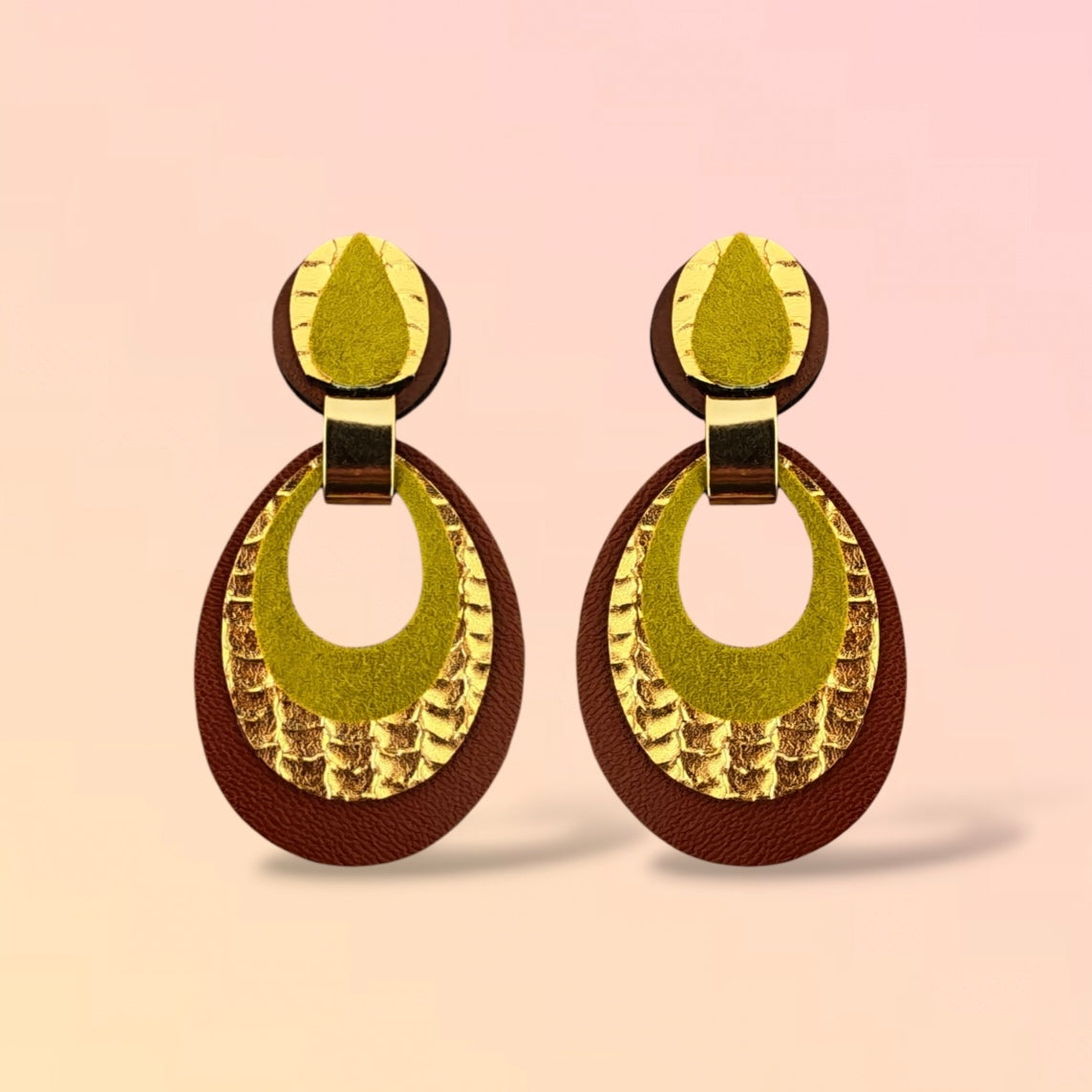 Boucles d'oreilles en cuir Mona