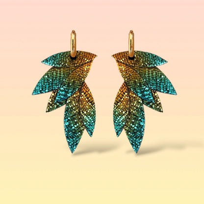 Boucles d'oreilles en cuir Fidji (Créoles)