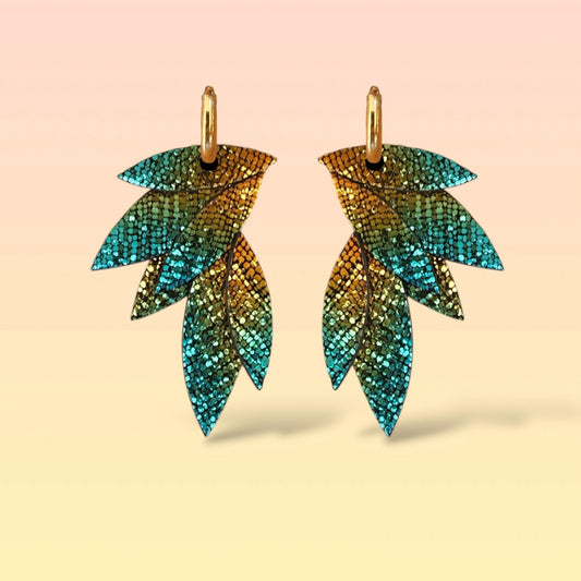 Boucles d'oreilles en cuir Fidji (Créoles)