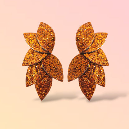 Boucles d'oreilles en cuir Dahlia XL Glitter