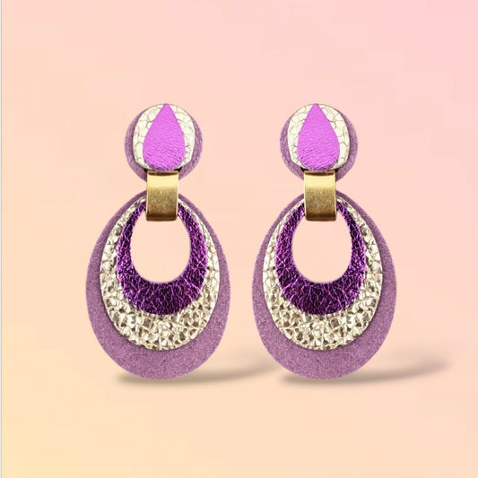 Boucles d'oreilles en cuir Mona