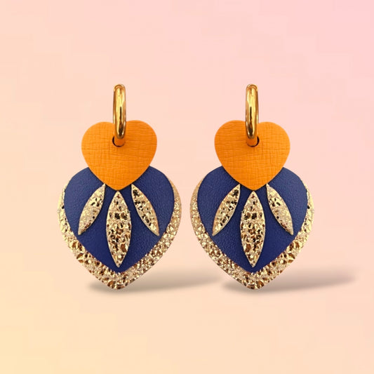 Boucles d'oreilles en cuir Valentina (créoles)