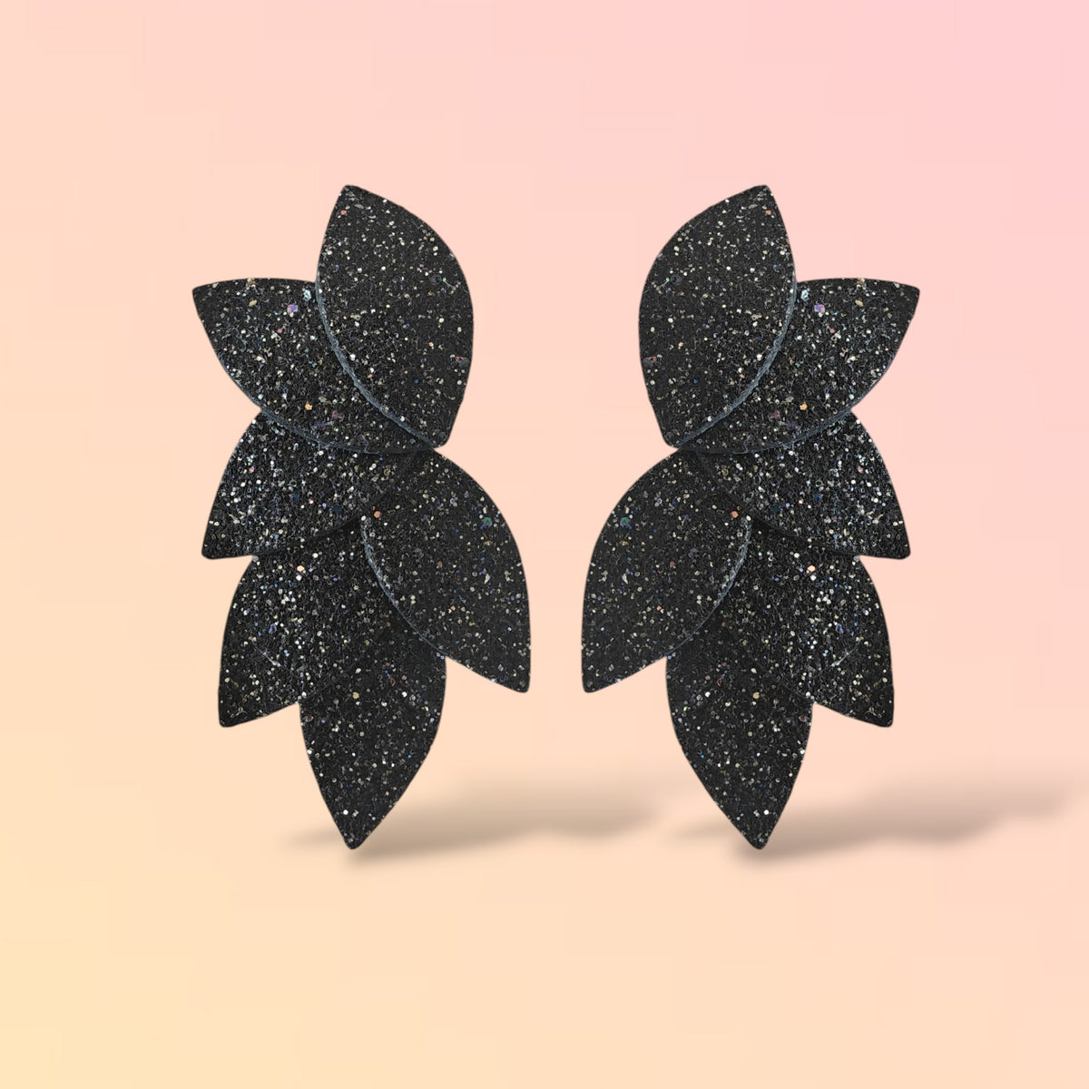 Boucles d'oreilles en cuir Dahlia XL Glitter