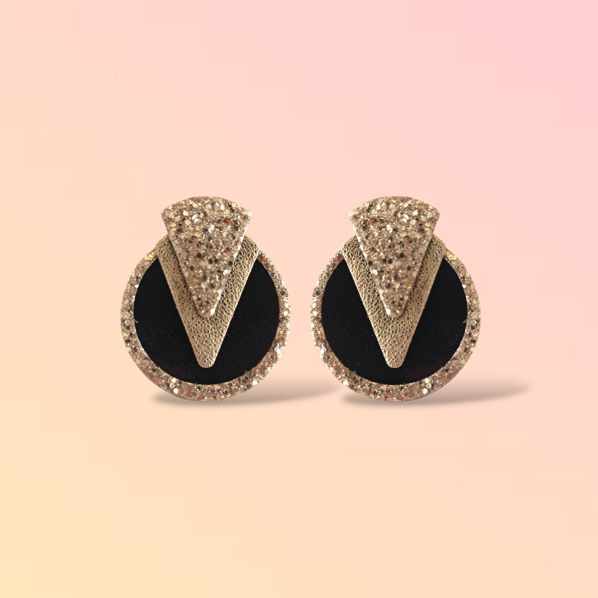 Boucles d'oreilles en cuir Pixie Glitter