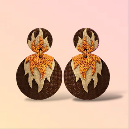 Boucles d'oreilles en cuir Chili Pepper Glitter