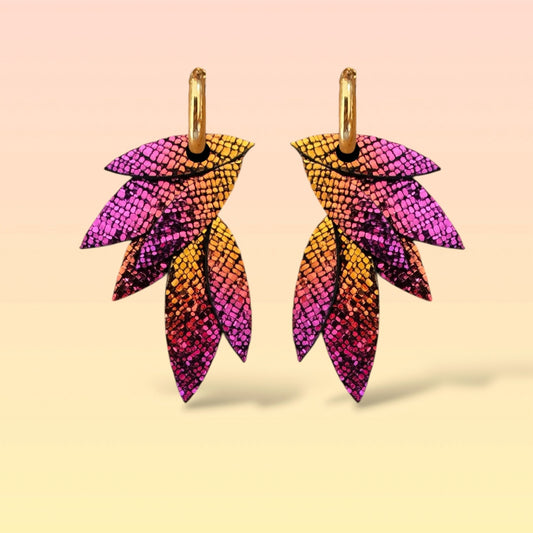 Boucles d'oreilles en cuir Fidji (Créoles)