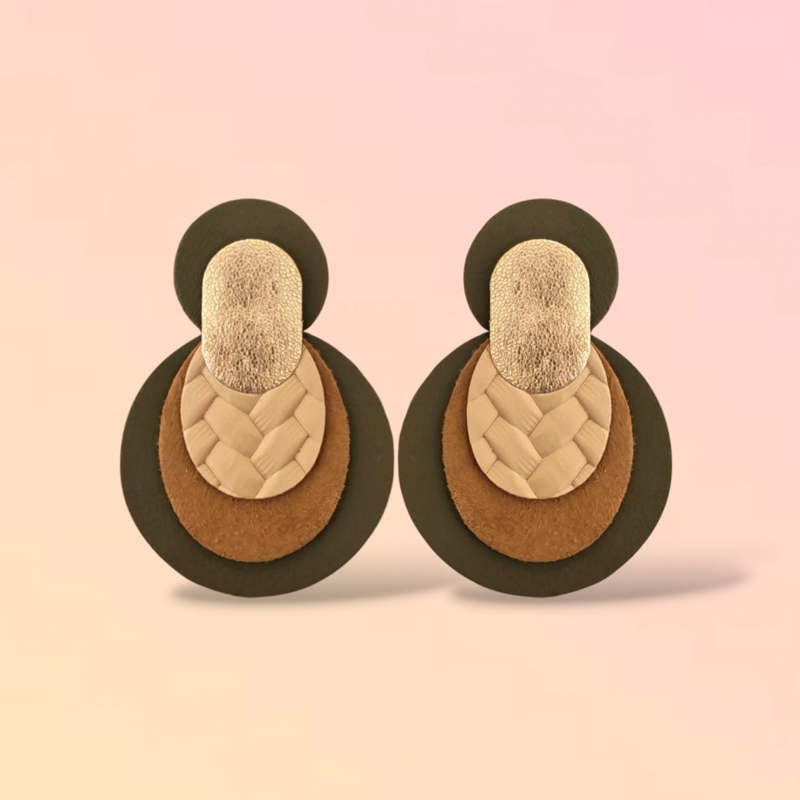 Boucles d'oreilles en cuir Moby