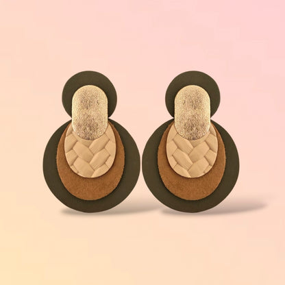 Boucles d'oreilles en cuir Moby
