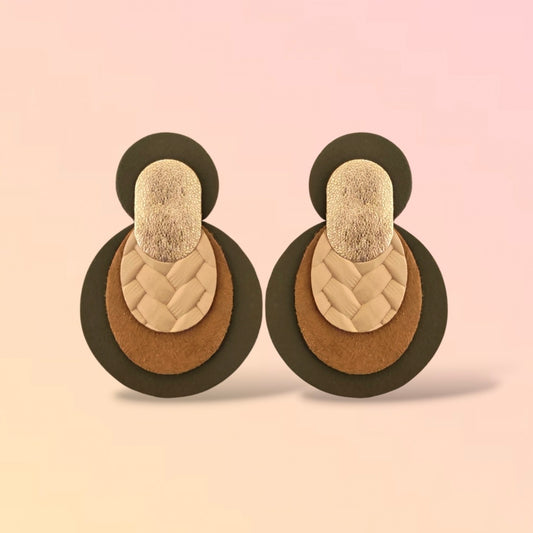 Boucles d'oreilles en cuir Moby