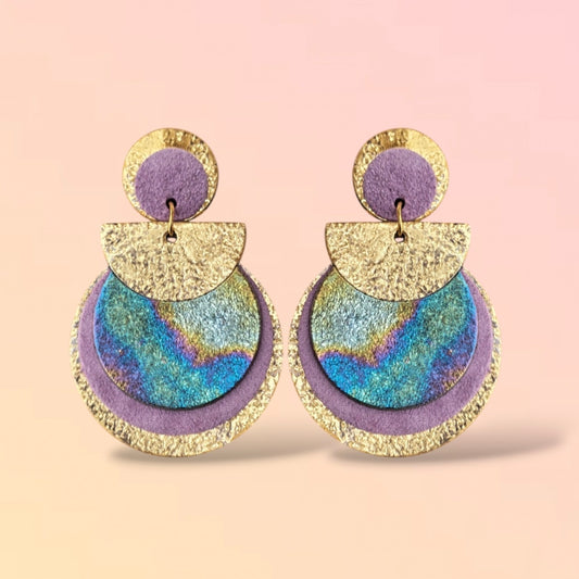 Boucles d'oreilles en cuir Nomade