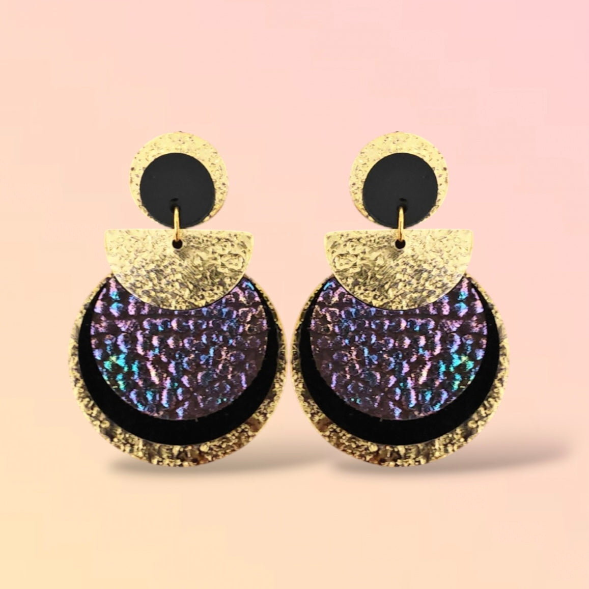 Boucles d'oreilles en cuir Nomade