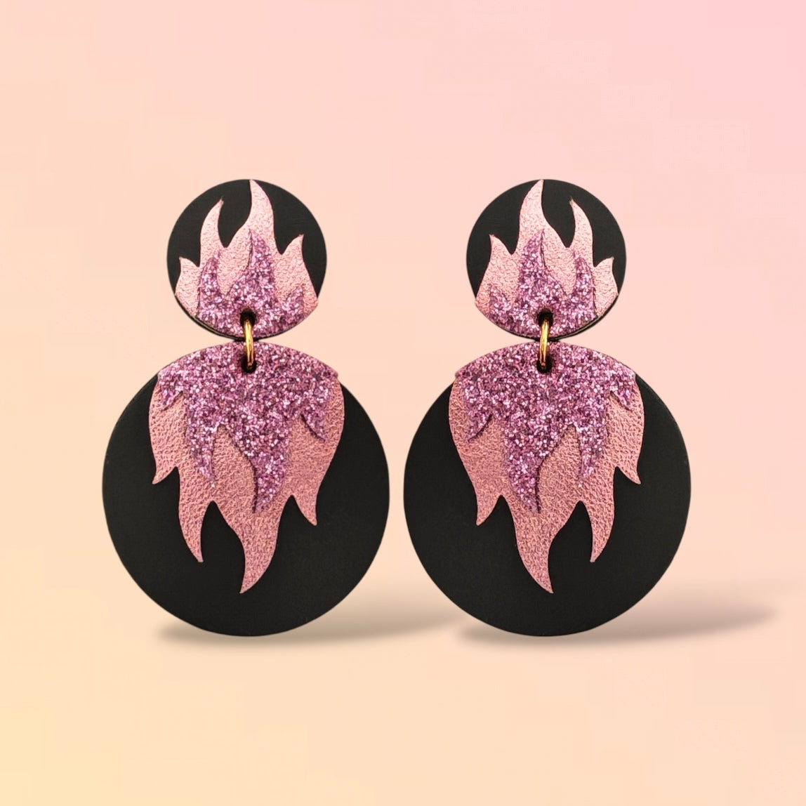 Boucles d'oreilles en cuir Chili Pepper Glitter
