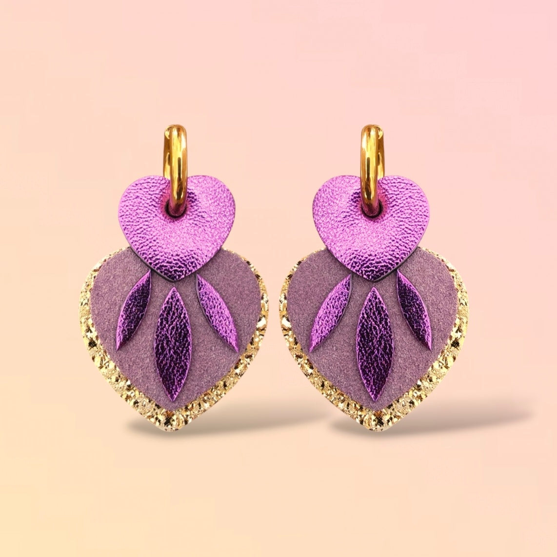 Boucles d'oreilles en cuir Valentina (créoles)