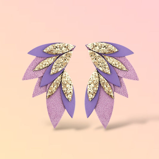 Boucles d'oreilles en cuir Miss Fidji Glitter